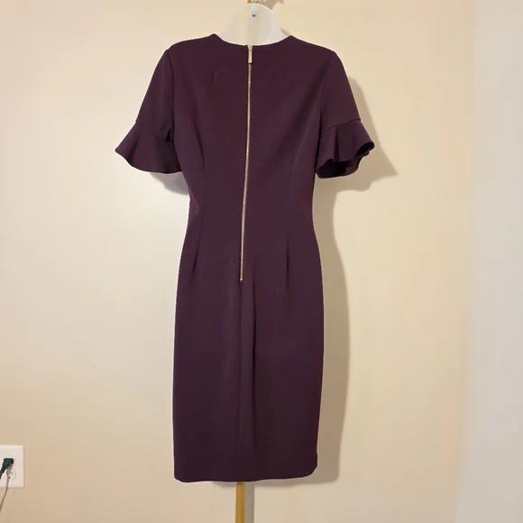 Calvin Klein Pink Collarless Blazer + Purple Ruffle Trim Short Sleeve - sz 8 Lot - Picture 10 of 11